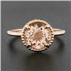Image 2 : NEW 14k Rose Gold 1.98 ctw Round Morganite Solitaire w/ Twisted Wire Work Ring