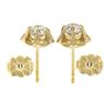 Image 5 : NEW 14K Yellow Gold 0.76 ctw European Diamond Buttercup Prong Flower Stud Earrin