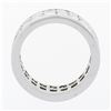 Image 7 : 14k White Gold 6.0 ctw Princess Channel Diamond Dual Double Row Eternity Band Ri
