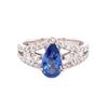 Image 2 : 1.33 ctw Tanzanite, Sapphire, & Diamond Ring - 14KT White Gold