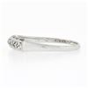 Image 5 : Vintage 18k White Gold 0.05 ctw Round Pave Diamond Stackable Wedding Band Ring