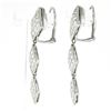 Image 3 : 18k White Gold 6 ctw Pave VVS E Diamond Graduated Drop Square Dangle Earrings
