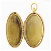 Image 4 : Vintage 14k Gold Brushed Textured Finish Extra Large XL Oval Locket Pendant