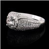 Image 2 : 0.91 ctw CENTER Diamond Platinum Ring (1.51 ctw Diamonds)