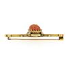 Image 6 : Antique Victorian 14k Gold GIA Carved Coral Cameo Hand Engraved Bar Brooch Pin