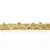 Image 6 : 18k Gold 0.46 ctw Diamond Emerald Open Textured Graduated Strap Statement Bracel