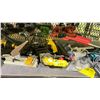 Image 3 : SHELF OF ASSORTED TOOLS INCLUDING; DEWALT ANGLE GRINDER, MAKITA DRILL, LINE SPRAYER & MORE