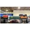 Image 1 : SHELF OF ASSORTED ITEMS INCLUDING; VACUUMS & TOOLBOX WITH ASSORTED CONTENTS