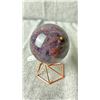 Image 2 : AMETHYST CHEVRON SPHERE ON STAND
