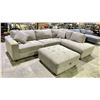 Image 2 : 3-PC FABRIC SECTIONAL SOFA WITH STORAGE OTTOMAN