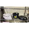 Image 1 : SHELF OF ASSORTED ITEMS INCLUDING; BALANCE BALLS, BASKET & BLANKET