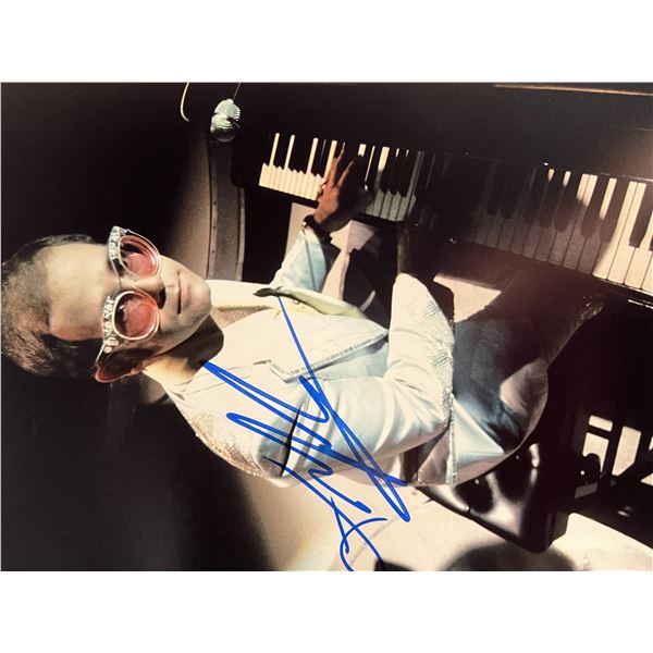 Elton John signed photo