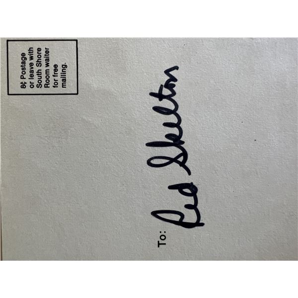 Red Skelton signed postcard