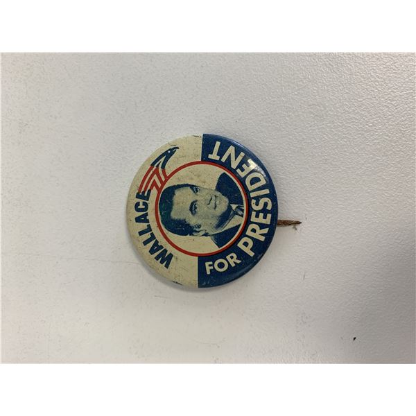 Wallace for President pin