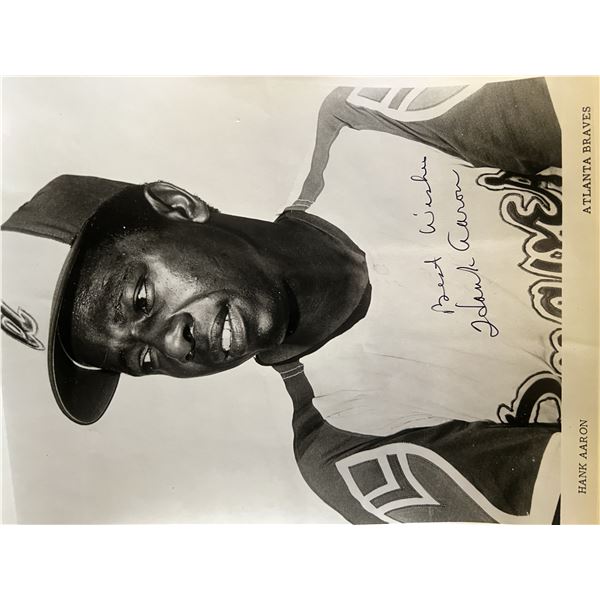 Hank Aaron  signed photo