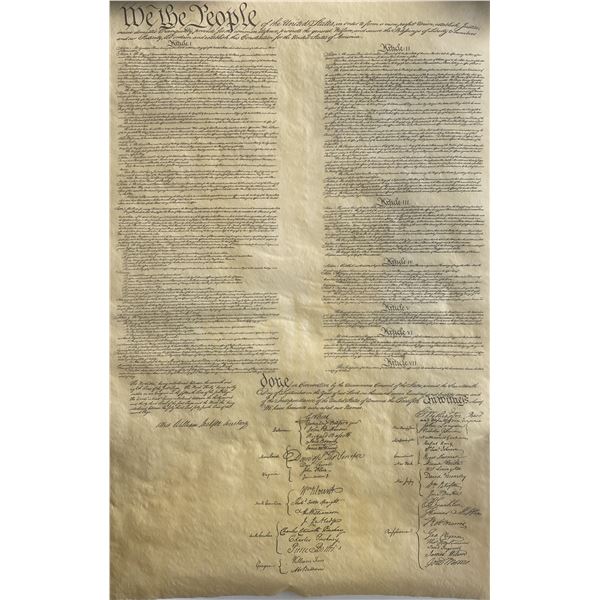 Constitution of the U.S replica document