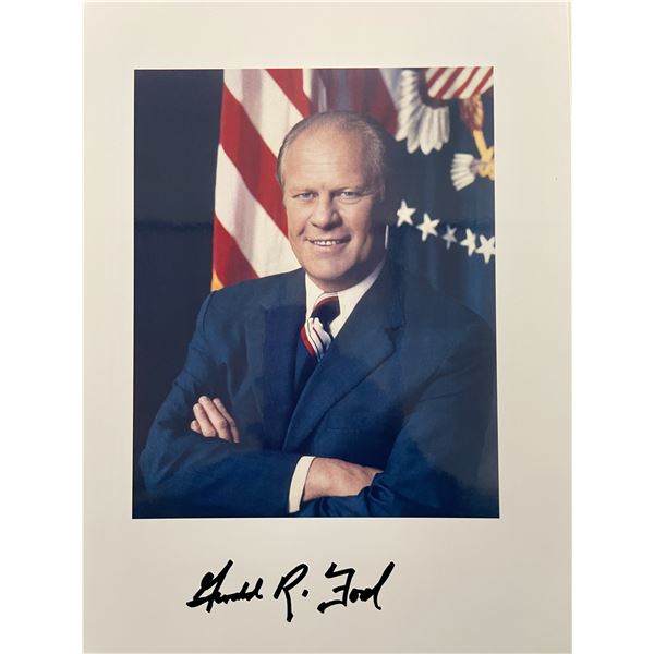 38th US President Gerald Ford signed photo