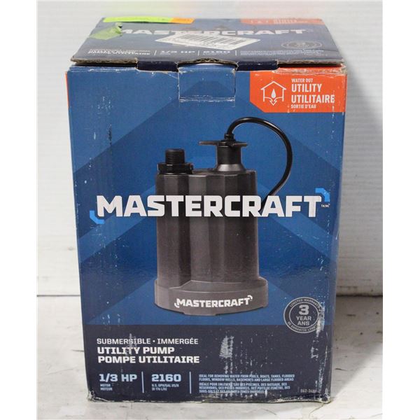 MASTERCRAFT 1/3HP SUB UTILITY PUMP