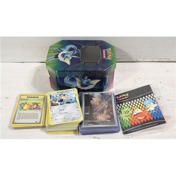TIN OF POKEMON CARDS WITH FULL ARTS