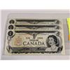 Image 1 : 3 SEQUENTIAL 1973 CANAD $1 BILLS