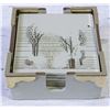 Image 1 : SET OF 6 MID-CENTURY COASTERS W/HOLDING CASE