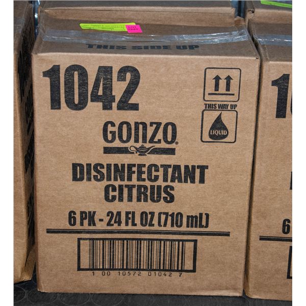CASE OF GONZO CITRUS DISINFECTANT 6PK X 710ML