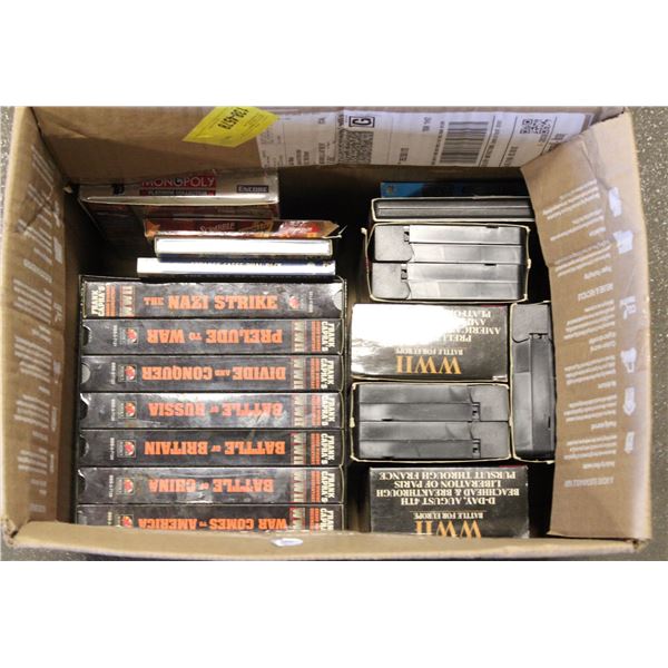 BOX OF WORLD WAR2 VHS MOVIES