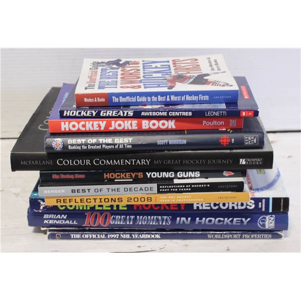 FLAT OF VARIOUS HOCKEY BOOKS