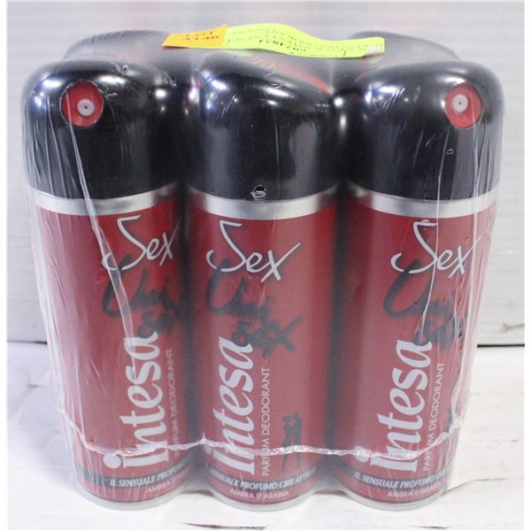 NEW 6 PACK INTESA UNI SEX PARFUM DEODORANT