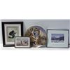 Image 1 : 3 FRAMED PIECES OF ART& DOUGLAS VAN HOWD