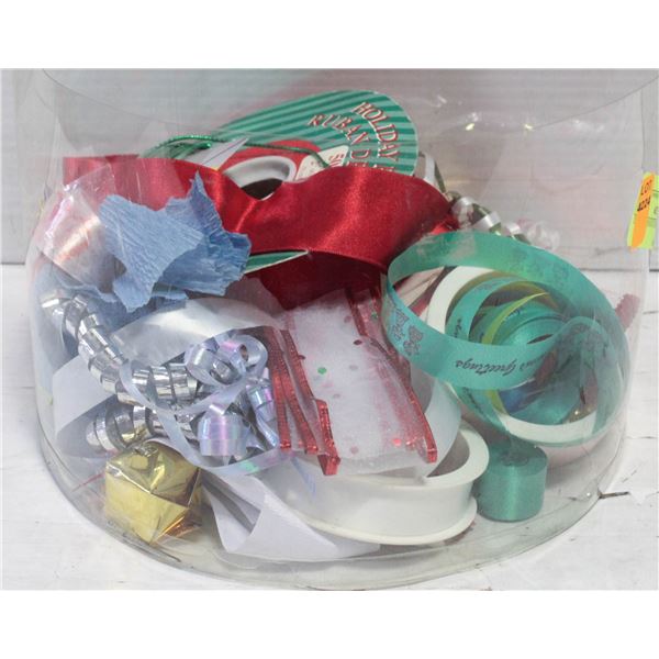 LOT OF ASSORTED RIBBON