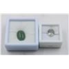 Image 1 : #260-UNHEATED  AMETHYST 3.04 CT & AVENTURINE 6.15C