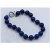 Image 1 : #157-NATURAL LAPIZ LAZULI BRACELET 8MM/7.5 "
