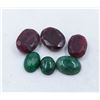 Image 1 : #123-GEEN EMERALD & RED RUBY GEMSTONES 79.75 CT