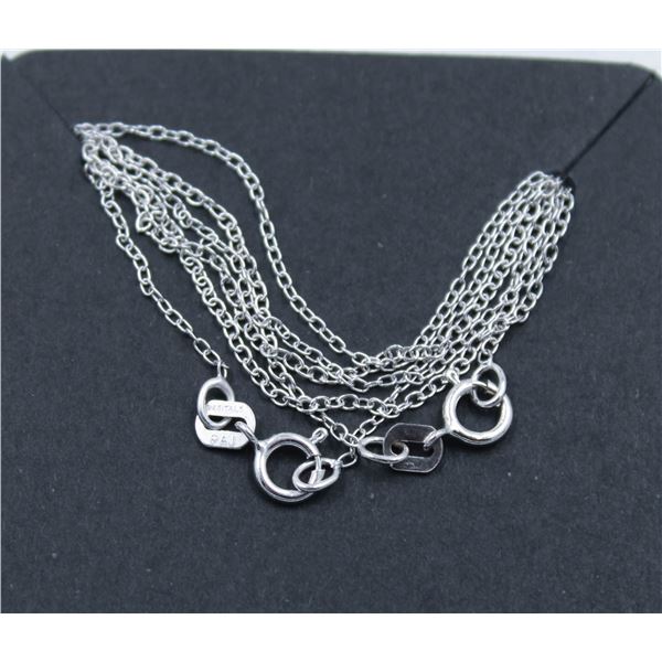 #63-STERLING SILVER NECKLACE 2 PCS