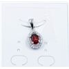 Image 1 : #218-UNHEATED GARNET & WHITE ZIRCON PENDANT