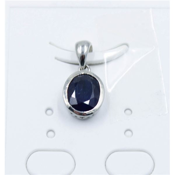 #178-HEATED BLUE SAPPHIRE GEMSTONE   PENDANT
