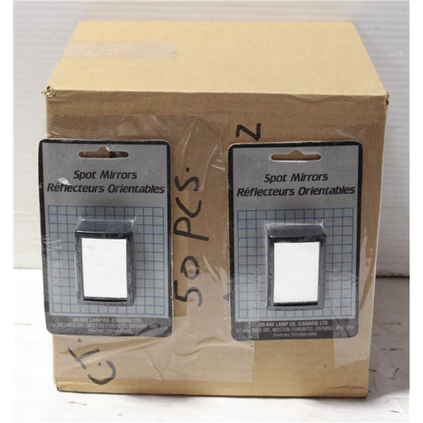 NEW SPOT MIRRORS. BOX OF 52