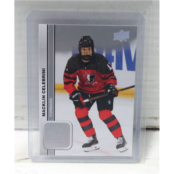 MACKLIN CELEBRINI 2023 TEAM CANADA ROOKIE CARD