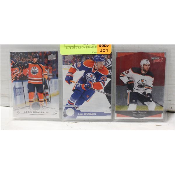 LOT OF 3 LEON DRAISAITL CARDS