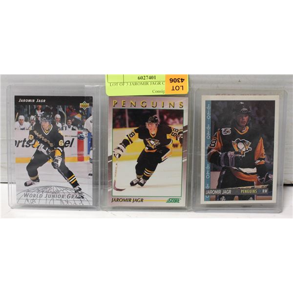 LOT OF 3 JAROMIR JAGR CARDS