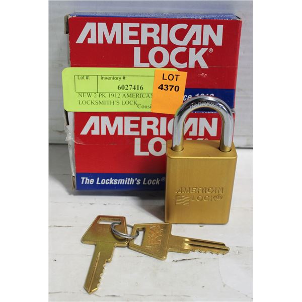 NEW 2 PK 1912 AMERICAN LOCK THE LOCKSMITH’S LOCK