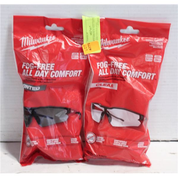 NEW 2 PCS MIKWAUKEE SAFETY CLEAR AND TINTED FOG