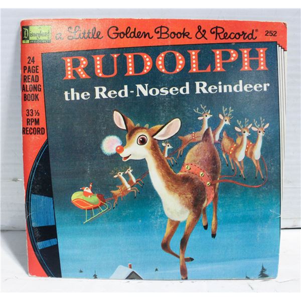 READ ALONG BOOK AND RECORD ‘ RUDOLPH THE RED