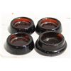Image 1 : VINTAGE AMBER GLASS FURNITURE CASTERS