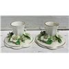 Image 1 : VINTAGE STAFFORDSHIRE BONE CHINA CANDLE HOLDERS