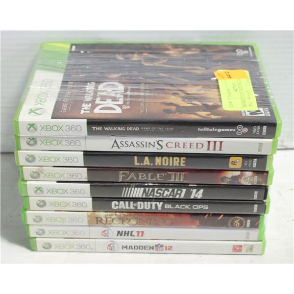 BUNDLE OF 9 XBOX 360 GAMES INCL. WALKING