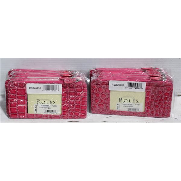 12 NEW PINK ROLFS SNAKESKIN STYLE WOMENS WALLETS