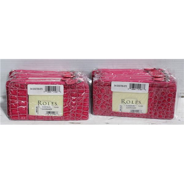 12 NEW PINK ROLFS SNAKESKIN STYLE WOMENS WALLETS