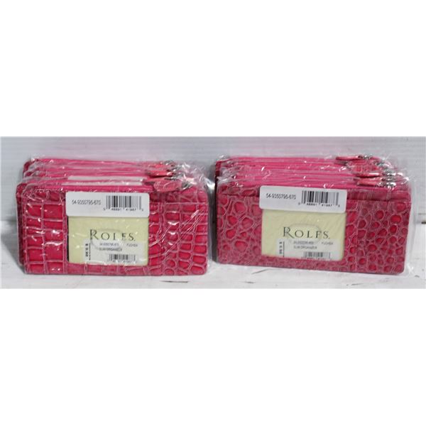 12 NEW PINK ROLFS SNAKESKIN STYLE WOMENS WALLETS